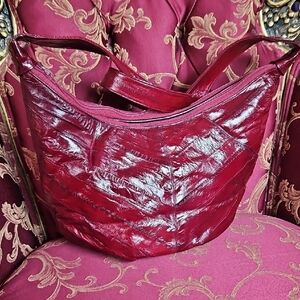 Vintage Red Leather Of The Sea Women's Bag